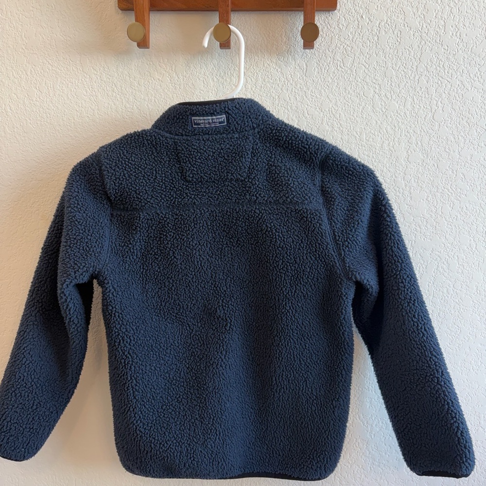 Vineyard Vines Kids Blue Fleece Pullover - Picture 4 of 6